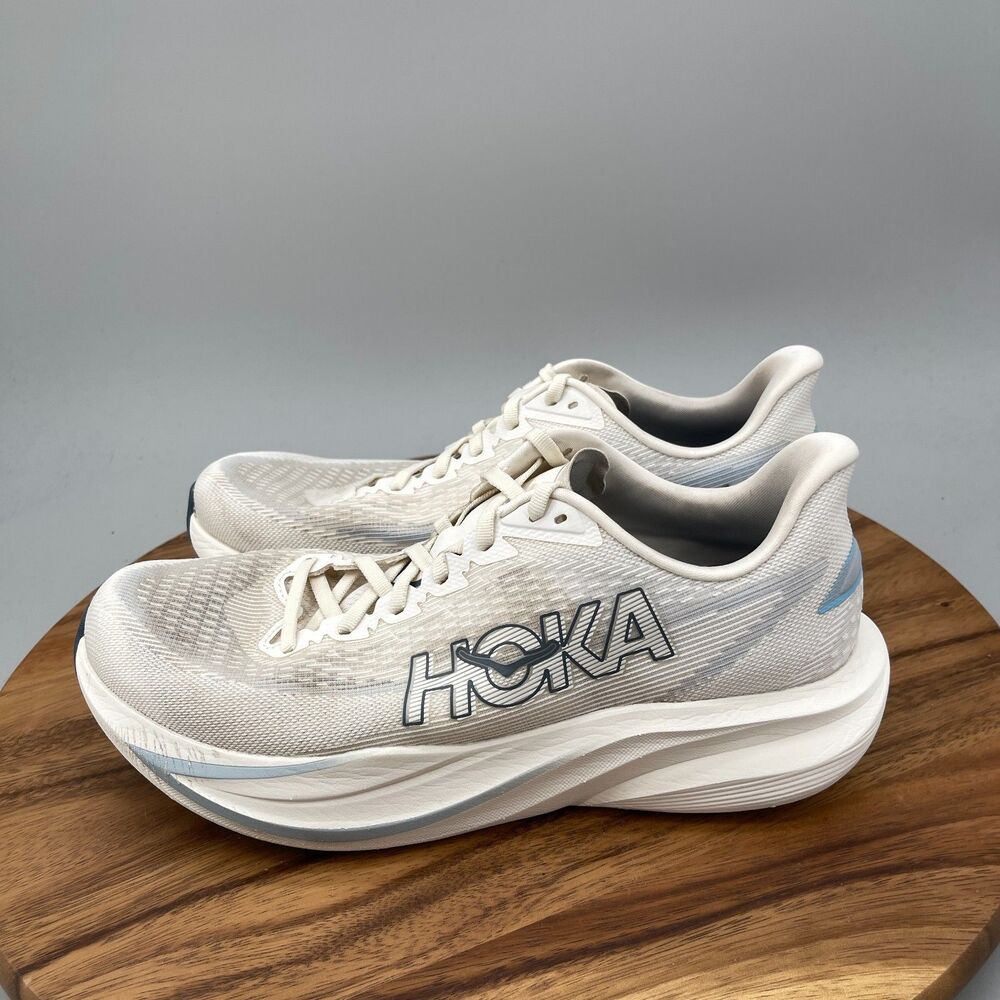Hoka One One Mach 7 Mens Size 11 D White Road Running Comfort Walking Sneakers - Picture 3 of 9